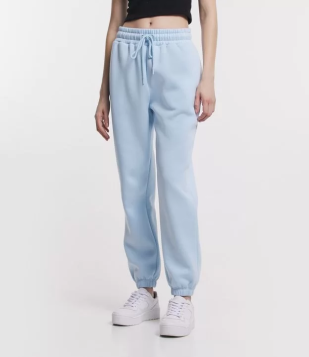 Calça Jogger Comfy Em Moletom Com Forro Fleece E Cós Elástico Azul