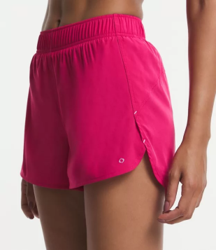 Short Runner Esportivo Com Elástico No Cós E Bolso Interno Rosa Escuro