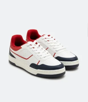 Tênis Street Cano Baixo Com Recortes E Furinhos Vermelho