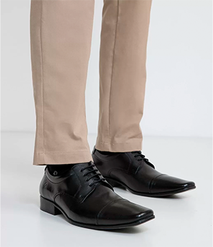 Sapato Social Aspen Em Couro Preto