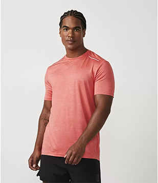 Camiseta Esportiva Básica Em Dry Fit Com Detalhes Refletivos Rosa Cloral