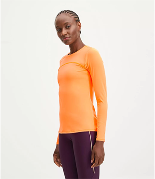 Camiseta Esportiva Com Proteção UV Laranja Neon