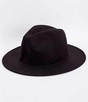 Chapéu Fedora Em Feltro Preto