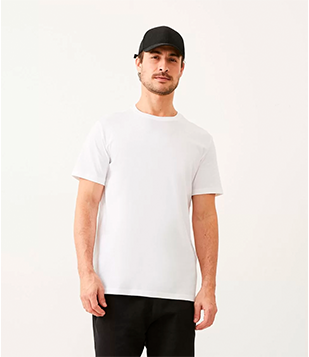 Camiseta Comfort Básica em Algodão Peruano com Manga Curta Branco