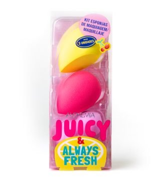 Kit Esponjas De Maquiagem Alchemia Juicy And Always Fresh Neon