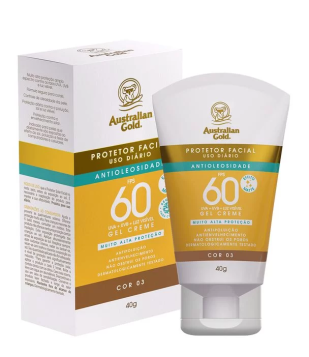 Protetor Solar Facial com Cor FPS60 Australian Gold 40g