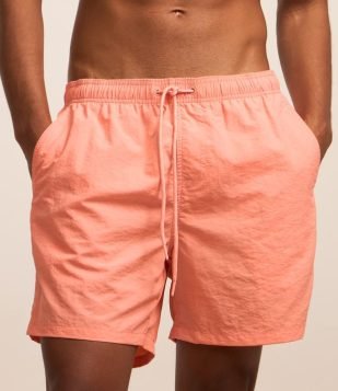 Bermuda Básica em Microfibra com Cós Elástico Rosa Claro