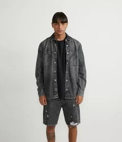 Camisa Overshirt com Estampa Naruto