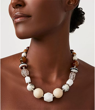 Maxi Colar com Pingentes Variados em Madeira e Resina Multicores