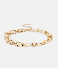 Gargantilha em Metal com Corrente Grossa