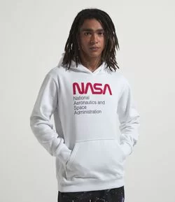 Blusão em Moletom com Estampa Nasa