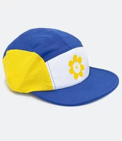 Boné 5 Panel com Estampa Margarida