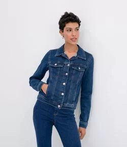 Jaqueta Jeans Básica de Moletom