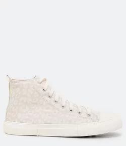 Tênis Animal Print com Cano Alto