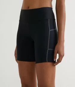 Bermuda Ciclista Esportiva em Polimida com Bolsos Laterais e Interno