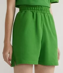 Short Básico em Algodão com Cintura Alta