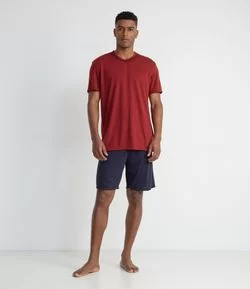Pijama Curto Básico em Poliviscose