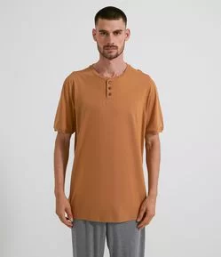 Camiseta de Pijama com Gola Portuguesa