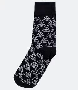 Meia Cano Longo Divertida Darth Vader