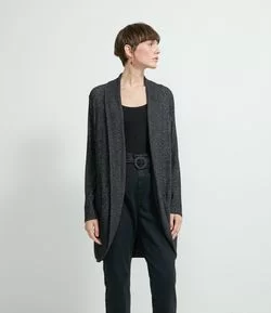 Cardigan Básico em Viscose com Abertura total