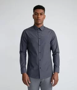 Camisa Social Manga Longa Estampa Xadrez Vichy
