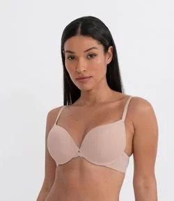 Sutiã Push Up Básico em Microfibra com Bojo Oco