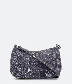 Bolsa Baguete Pequena com Estampa Bandana