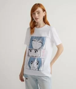 Blusa Alongada em Algodão com Estampa Mangá 03 Frames