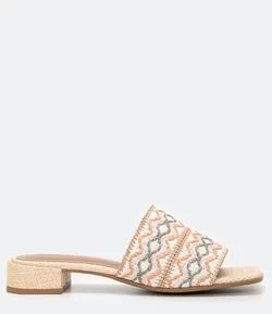 Sandália Tamanco Salto Baixa