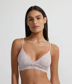 Sutiã em Renda Floral sem Bojo e Aro