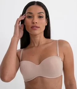 Sutiã Básico Tomara que Caia em Microfibra Liso