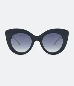 Óculos de Sol Gateado com Haste Estilizada e Lente Degrade