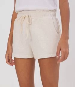 Short Runner Básico em Moletom com Amarração