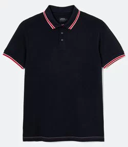 Polo Manga Curta em Algodão