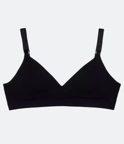 Sutiã Base Básico em Microfibra com Bojo sem Aro e sem Costura TriFil