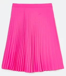 Saia Midi em Crepe Plissada Curve & Plus Size