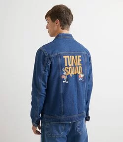 Jaqueta Jeans Estampa Costas Space Jam Looney Tunes