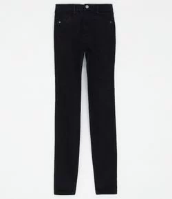 Calça Skinny em Sarja com Cintura Alta