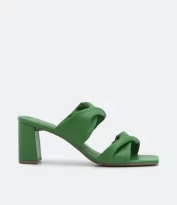 SANDÁLIA MULE COM TIRAS TORCIDAS