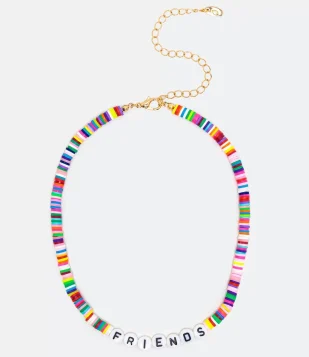 GARGANTILHA MIÇANGA COM DADINHOS FRIENDS MULTICORES