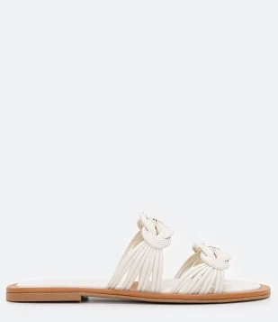 SANDÁLIA RASTEIRA COM DUAS TIRAS BRANCO