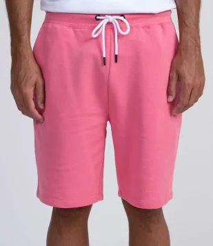 BERMUDA BÁSICA EM MOLETOM ROSA