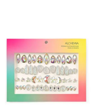 PEDRAS GRANDES AUTOADESIAS PARA O CORPO HOLOGRÁFICAS VÁRIOS FORMATOS ALCHEMIA U