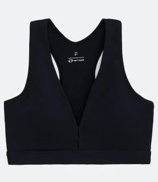 TOP ESPORTIVO BÁSICO EM POLIAMIDA COM COSTAS NADADOR PRETO