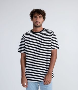  Camiseta Manga Curta Listrada Preto 