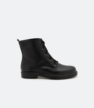  Bota Coturno com Sola Tratarada Preto 
