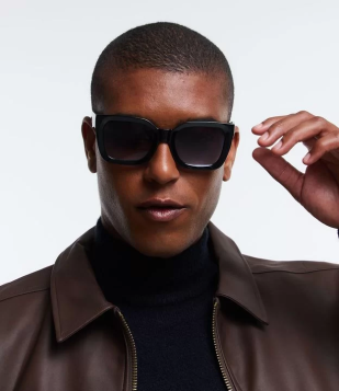 Óculos De Sol Quadrado Médio Com Lente Degradê Preto