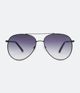 Óculos De Sol Aviador Com Lente Degrade Preto