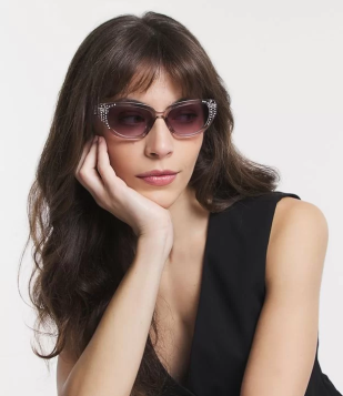Óculos De Sol Gateado Com Lentes Fume Degradê Cinza