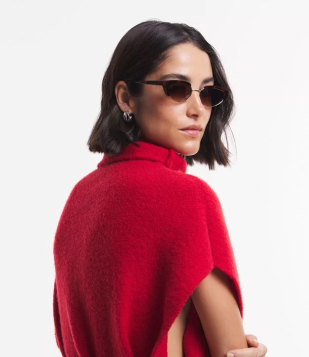 Óculos De Sol Gateado Estampa Tartaruga Marrom